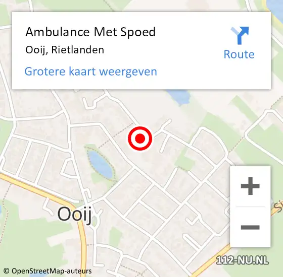 Locatie op kaart van de 112 melding: Ambulance Met Spoed Naar Ooij, Rietlanden op 3 september 2022 16:21