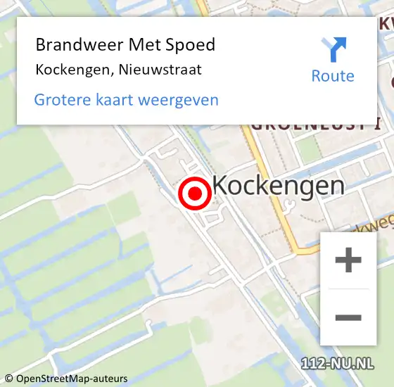 Locatie op kaart van de 112 melding: Brandweer Met Spoed Naar Kockengen, Nieuwstraat op 28 juli 2014 13:33