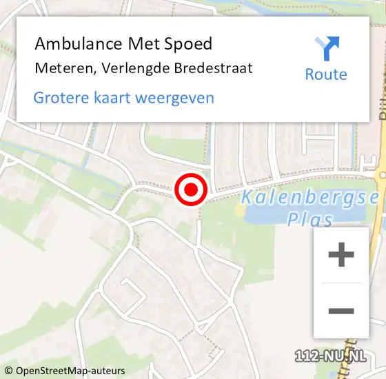 Locatie op kaart van de 112 melding: Ambulance Met Spoed Naar Meteren, Verlengde Bredestraat op 4 september 2022 09:20