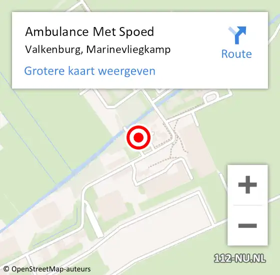 Locatie op kaart van de 112 melding: Ambulance Met Spoed Naar Valkenburg, Marinevliegkamp op 4 september 2022 16:48
