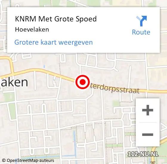 Locatie op kaart van de 112 melding: KNRM Met Grote Spoed Naar Hoevelaken op 5 september 2022 05:55