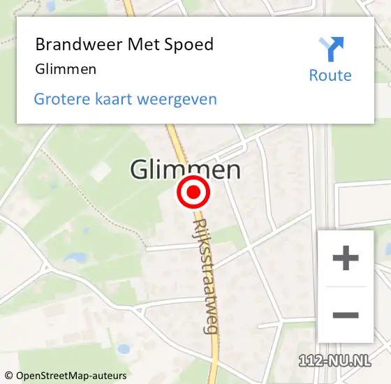 Locatie op kaart van de 112 melding: Brandweer Met Spoed Naar Glimmen op 5 september 2022 06:18