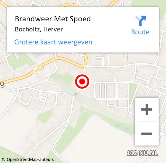 Locatie op kaart van de 112 melding: Brandweer Met Spoed Naar Bocholtz, Herver op 5 september 2022 10:28