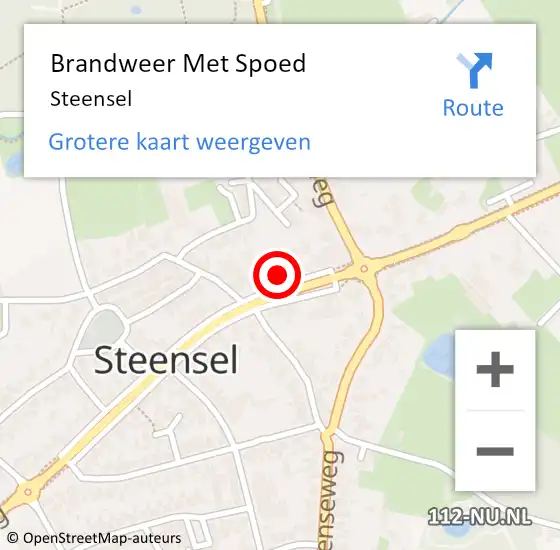 Locatie op kaart van de 112 melding: Brandweer Met Spoed Naar Steensel op 5 september 2022 12:01