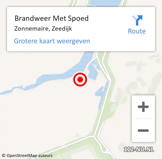 Locatie op kaart van de 112 melding: Brandweer Met Spoed Naar Zonnemaire, Zeedijk op 5 september 2022 13:44