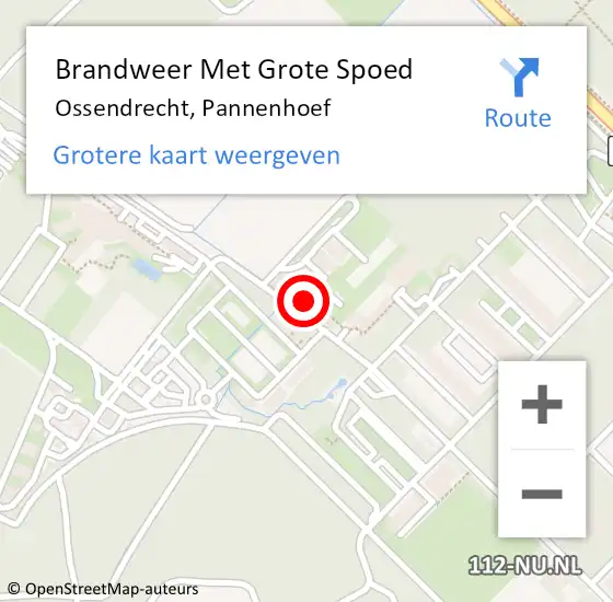 Locatie op kaart van de 112 melding: Brandweer Met Grote Spoed Naar Ossendrecht, Pannenhoef op 5 september 2022 14:44