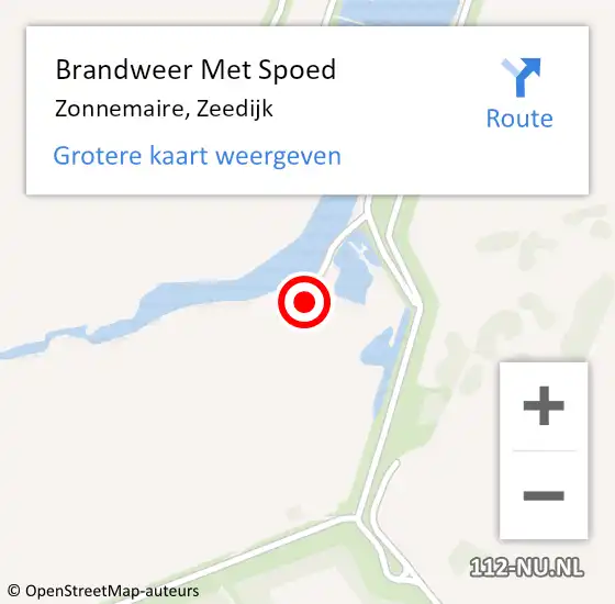 Locatie op kaart van de 112 melding: Brandweer Met Spoed Naar Zonnemaire, Zeedijk op 5 september 2022 15:47