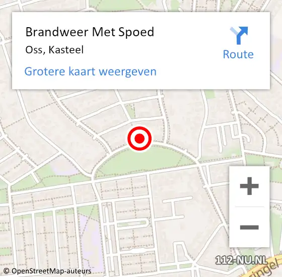 Locatie op kaart van de 112 melding: Brandweer Met Spoed Naar Oss, Kasteel op 5 september 2022 19:32