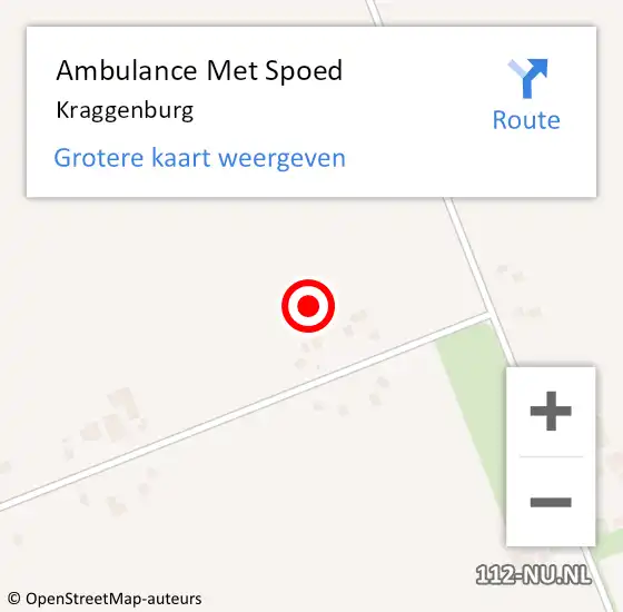 Locatie op kaart van de 112 melding: Ambulance Met Spoed Naar Kraggenburg op 5 september 2022 23:22