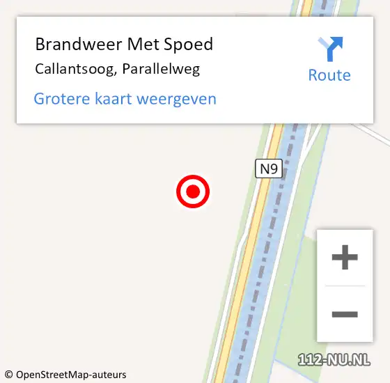 Locatie op kaart van de 112 melding: Brandweer Met Spoed Naar Callantsoog, Parallelweg op 6 september 2022 08:10