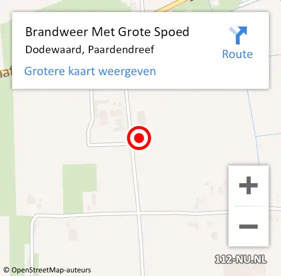 Locatie op kaart van de 112 melding: Brandweer Met Grote Spoed Naar Dodewaard, Paardendreef op 6 september 2022 12:30