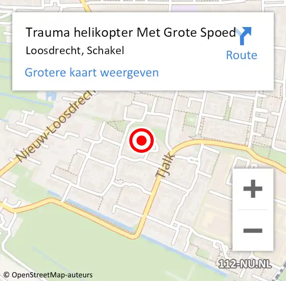 Locatie op kaart van de 112 melding: Trauma helikopter Met Grote Spoed Naar Loosdrecht, Schakel op 6 september 2022 15:21