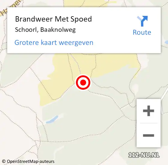 Locatie op kaart van de 112 melding: Brandweer Met Spoed Naar Schoorl, Baaknolweg op 6 september 2022 17:11