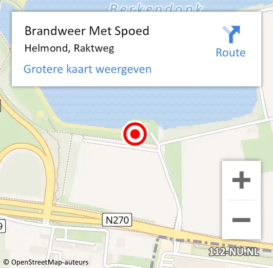 Locatie op kaart van de 112 melding: Brandweer Met Spoed Naar Helmond, Raktweg op 6 september 2022 17:32