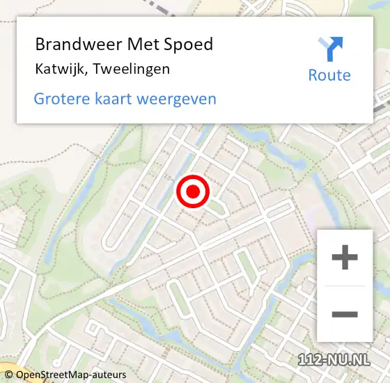 Locatie op kaart van de 112 melding: Brandweer Met Spoed Naar Katwijk, Tweelingen op 6 september 2022 19:56