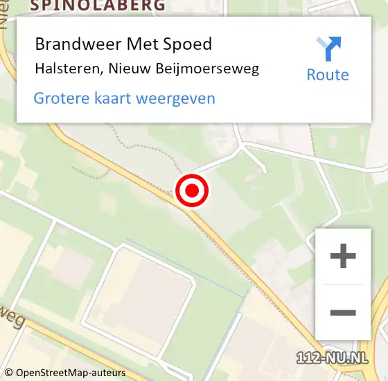 Locatie op kaart van de 112 melding: Brandweer Met Spoed Naar Halsteren, Nieuw Beijmoerseweg op 6 september 2022 22:53
