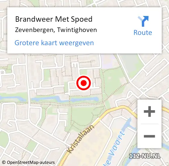 Locatie op kaart van de 112 melding: Brandweer Met Spoed Naar Zevenbergen, Twintighoven op 6 september 2022 23:53