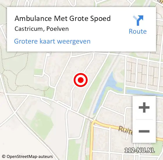 Locatie op kaart van de 112 melding: Ambulance Met Grote Spoed Naar Castricum, Poelven op 7 september 2022 03:53