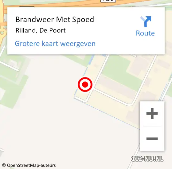 Locatie op kaart van de 112 melding: Brandweer Met Spoed Naar Rilland, De Poort op 7 september 2022 09:00