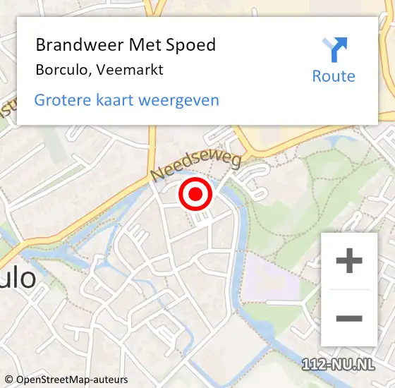 Locatie op kaart van de 112 melding: Brandweer Met Spoed Naar Borculo, Veemarkt op 28 juli 2014 17:07