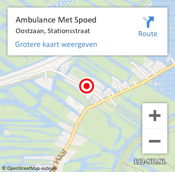 Locatie op kaart van de 112 melding: Ambulance Met Spoed Naar Oostzaan, Stationsstraat op 7 september 2022 13:30