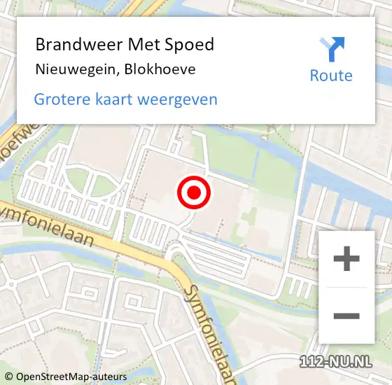 Locatie op kaart van de 112 melding: Brandweer Met Spoed Naar Nieuwegein, Blokhoeve op 7 september 2022 20:59