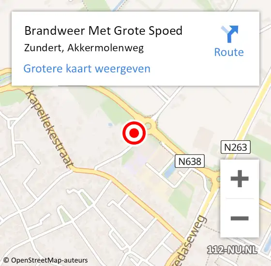 Locatie op kaart van de 112 melding: Brandweer Met Grote Spoed Naar Zundert, Akkermolenweg op 8 september 2022 09:51