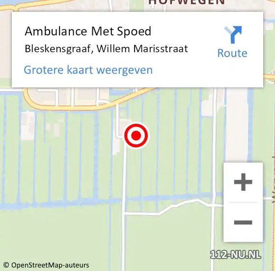 Locatie op kaart van de 112 melding: Ambulance Met Spoed Naar Bleskensgraaf op 8 september 2022 14:04