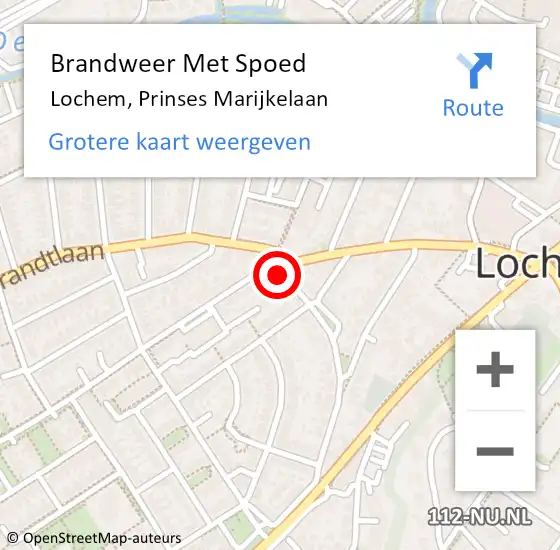 Locatie op kaart van de 112 melding: Brandweer Met Spoed Naar Lochem, Prinses Marijkelaan op 28 juli 2014 18:25