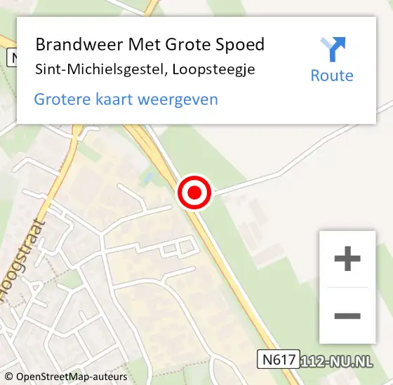 Locatie op kaart van de 112 melding: Brandweer Met Grote Spoed Naar Sint-Michielsgestel, Loopsteegje op 8 september 2022 20:29