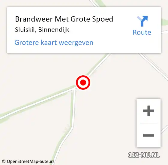 Locatie op kaart van de 112 melding: Brandweer Met Grote Spoed Naar Sluiskil, Binnendijk op 8 september 2022 21:34