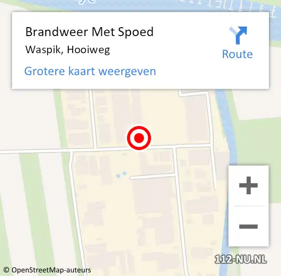 Locatie op kaart van de 112 melding: Brandweer Met Spoed Naar Waspik, Hooiweg op 28 juli 2014 19:23