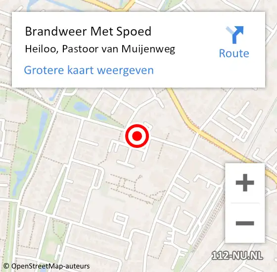 Locatie op kaart van de 112 melding: Brandweer Met Spoed Naar Heiloo, Pastoor van Muijenweg op 9 september 2022 11:08