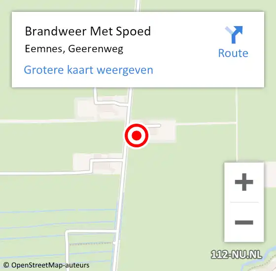 Locatie op kaart van de 112 melding: Brandweer Met Spoed Naar Eemnes, Geerenweg op 9 september 2022 11:28