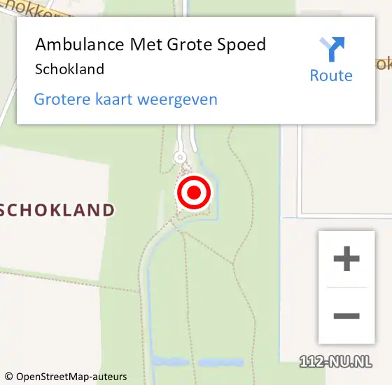 Locatie op kaart van de 112 melding: Ambulance Met Grote Spoed Naar Schokland op 9 september 2022 15:34