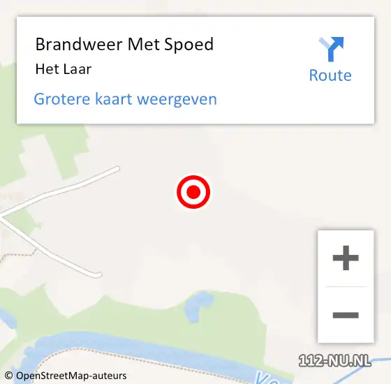 Locatie op kaart van de 112 melding: Brandweer Met Spoed Naar Het Laar op 28 juli 2014 20:11