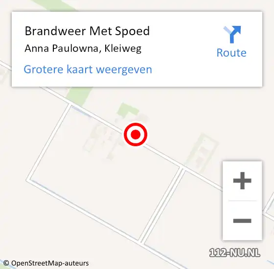 Locatie op kaart van de 112 melding: Brandweer Met Spoed Naar Anna Paulowna, Kleiweg op 9 september 2022 17:48