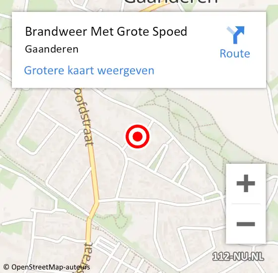 Locatie op kaart van de 112 melding: Brandweer Met Grote Spoed Naar Gaanderen op 9 september 2022 19:25