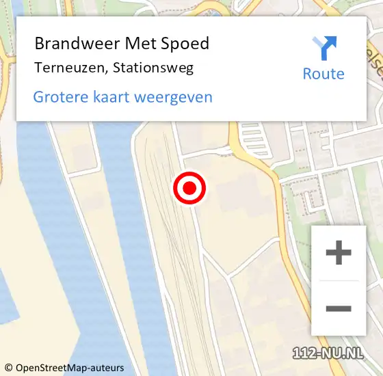 Locatie op kaart van de 112 melding: Brandweer Met Spoed Naar Terneuzen, Stationsweg op 10 september 2022 09:33