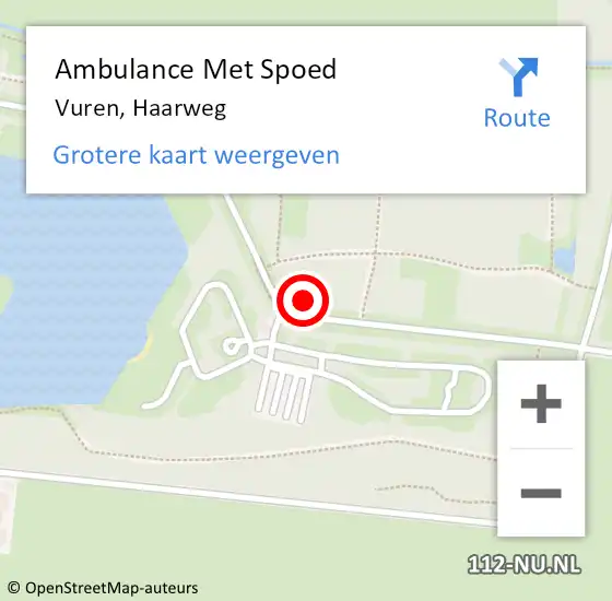 Locatie op kaart van de 112 melding: Ambulance Met Spoed Naar Vuren, Haarweg op 10 september 2022 15:38