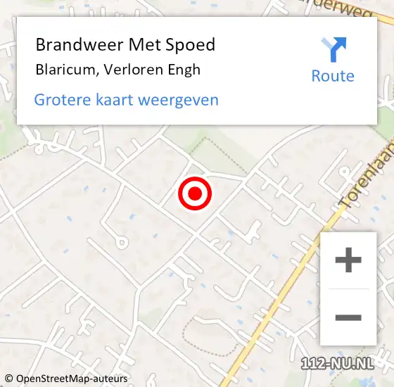 Locatie op kaart van de 112 melding: Brandweer Met Spoed Naar Blaricum, Verloren Engh op 11 september 2022 20:28