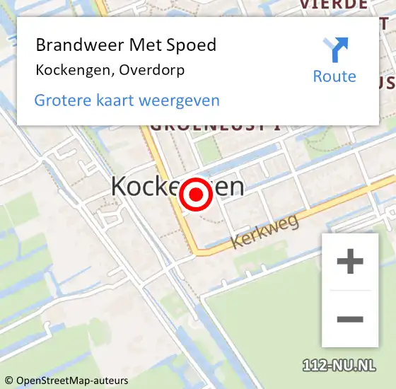 Locatie op kaart van de 112 melding: Brandweer Met Spoed Naar Kockengen, Overdorp op 11 september 2022 20:36