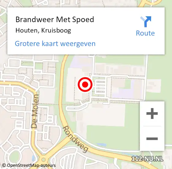 Locatie op kaart van de 112 melding: Brandweer Met Spoed Naar Houten, Kruisboog op 12 september 2022 11:12