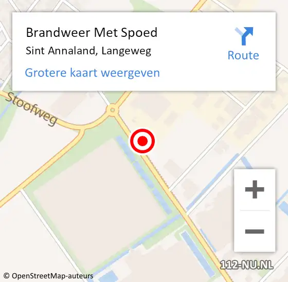 Locatie op kaart van de 112 melding: Brandweer Met Spoed Naar Sint Annaland, Langeweg op 12 september 2022 14:29