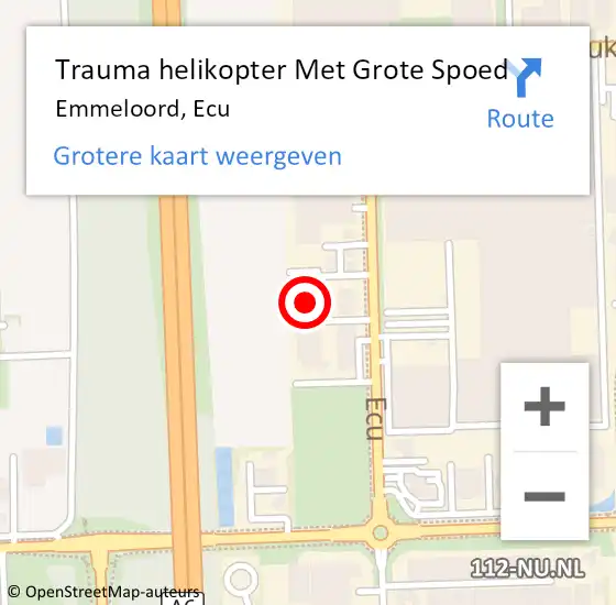 Locatie op kaart van de 112 melding: Trauma helikopter Met Grote Spoed Naar Emmeloord, Ecu op 12 september 2022 15:39