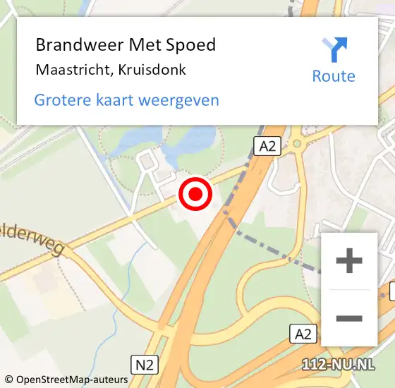 Locatie op kaart van de 112 melding: Brandweer Met Spoed Naar Maastricht, Kruisdonk op 12 september 2022 20:33