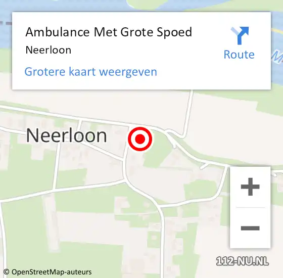 Locatie op kaart van de 112 melding: Ambulance Met Grote Spoed Naar Neerloon op 13 september 2022 11:21