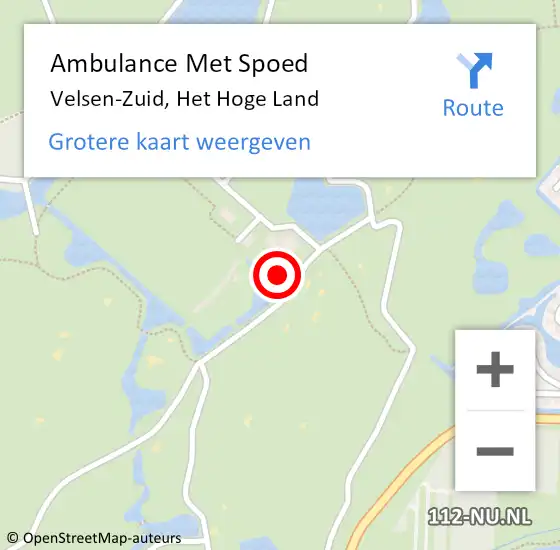 Locatie op kaart van de 112 melding: Ambulance Met Spoed Naar Velsen-Zuid, Het Hoge Land op 13 september 2022 11:55