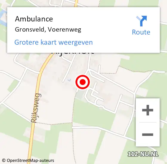 Locatie op kaart van de 112 melding: Ambulance Gronsveld, Voerenweg op 29 juli 2014 09:25