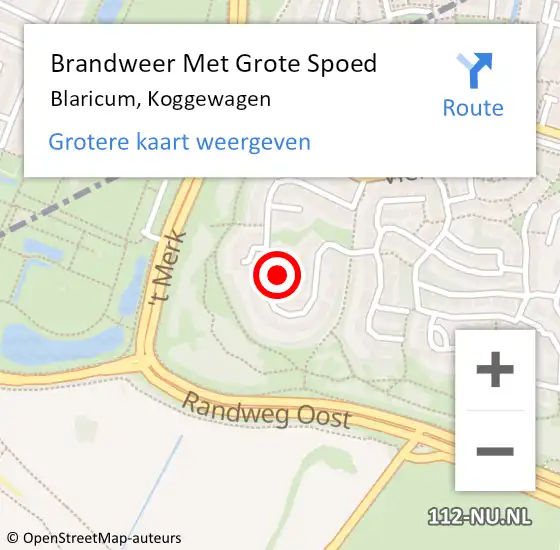 Locatie op kaart van de 112 melding: Brandweer Met Grote Spoed Naar Blaricum, Koggewagen op 13 september 2022 14:04